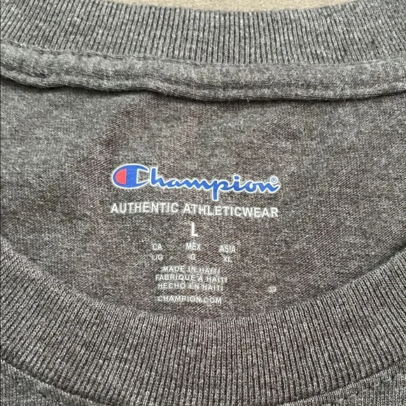 Champion Men's Dark Gray Short Sleeve Tee - Picture 3 of 10